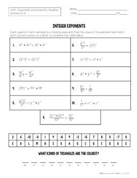 Maneuvering the middle 2017 answer key. 8th Grade Exponents and Scientific Notation Unit: 8.EE.1 ...