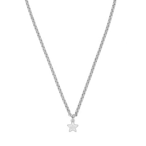 Gucci Trademark Silver Star Necklace Jewellery From Market Cross