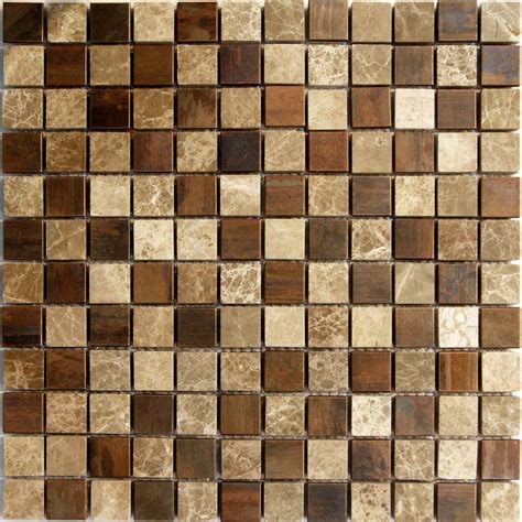 Sample Emperor Marble Copper Metal Blends Mosaic Tile Kitchen