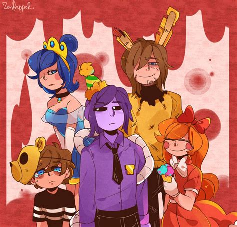 Aftons By Lzenpepperl On Deviantart Anime Fnaf Fnaf Characters Fnaf Drawings