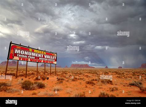 Storm On Monument Valley Stock Photo Alamy