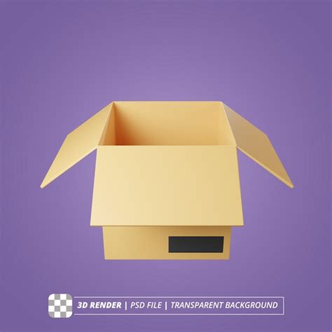Premium Psd Open Logistic Box 3d Render