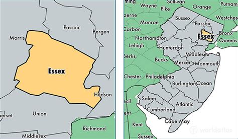 Map Of Essex County Nj World Map 07
