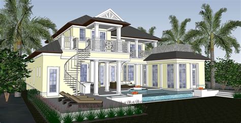 Luxury 2 Story Beach House Plan 1456