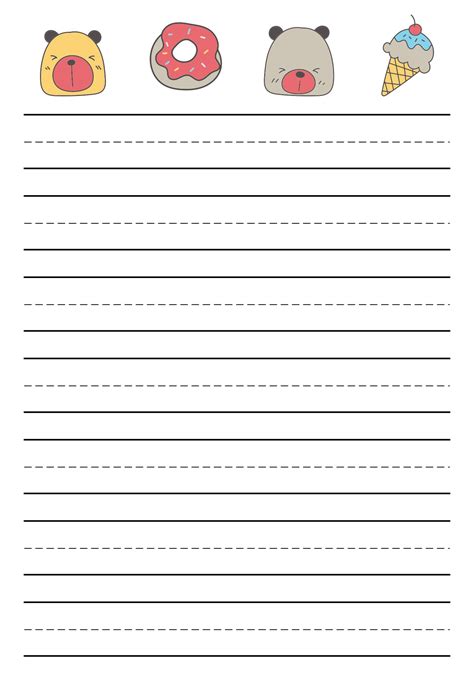 Free Printable Primary Handwriting Paper Material And Non Material
