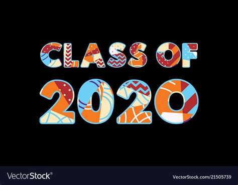 Class Of 2020 Concept Word Art Royalty Free Vector Image