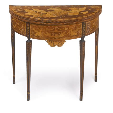 A Spanish Neoclassical Rosewood Walnut Fruitwood And Marquetry Demi