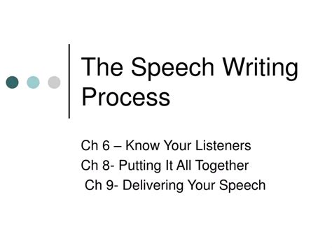Ppt The Speech Writing Process Powerpoint Presentation Free Download Id 9417788