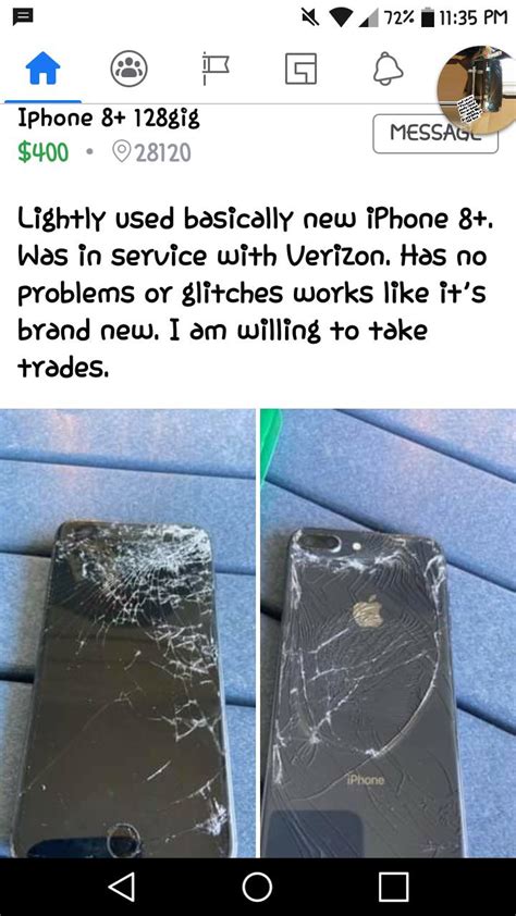 Came Across A Perfectly Good Used Iphone For Sale While On Facebook
