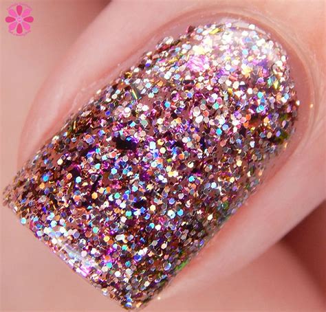 Holographic Glitter Nail Polish Indie Nail Lacquer Pink Holo Etsy
