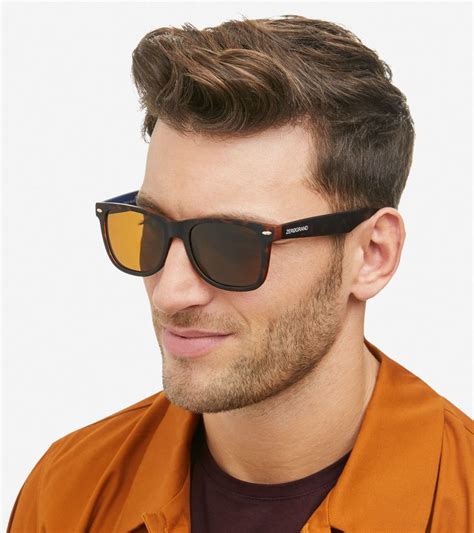 Men S ZerØgrand Sport Sunglasses In Tortoise Blue Cole Haan Rectangle Sunglasses Sunglasses