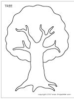 Tree | Printable Templates & Coloring Pages | FirstPalette.com | Tree