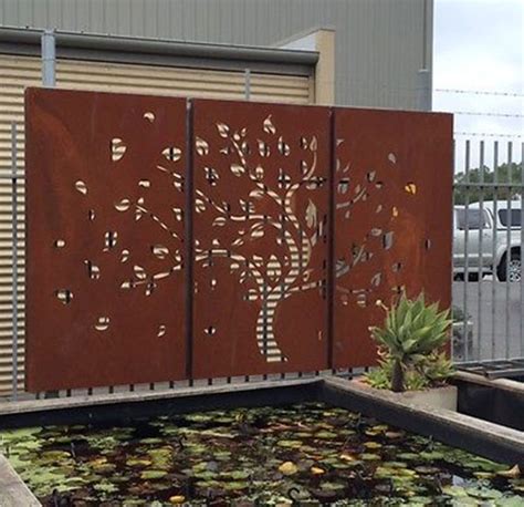 These are laser cut steel screens with a bamboo concept. Corten Steel Screen, Corten Steel Screen supplier