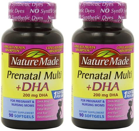 Nature Made Prenatal Multivitamin Dha 90 Softgels 2 Packs