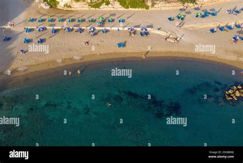 Aerial View Of Coral Bay Beach Peyia Cyprus Stock Photo Alamy