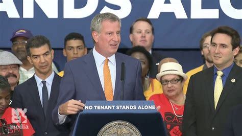 mayor de blasio holds bill signing and delivers remarks on the access to counsel legislation