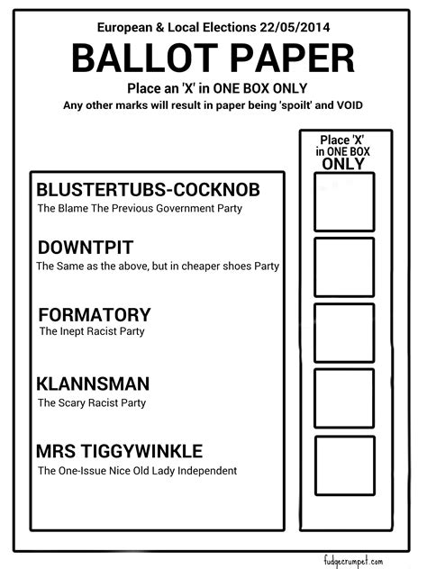 If the new board of directors has eight open seats, for example, the voter may. Euro Ballot Paper Revealed - The Poke