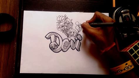 How To Make Creative Name Doodle Art Of Our Own Name Easy Steps Youtube