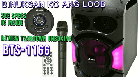 Bts 1166 Brodu 8 Inches Subwoofer Karaoke Bluetooth Speaker Review Youtube