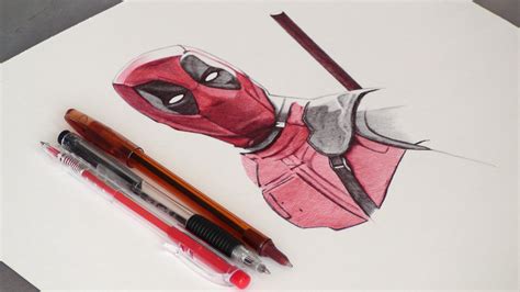 Deadpool Ballpoint Pen Drawing On Behance