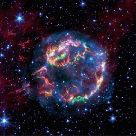 Infrared Image Of Cassiopeia A Taken By Spitzer Space Telescope The