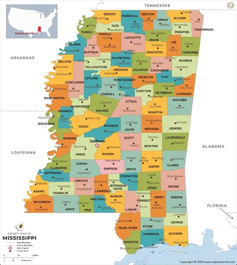 Mississippi County Map Mississippi Counties