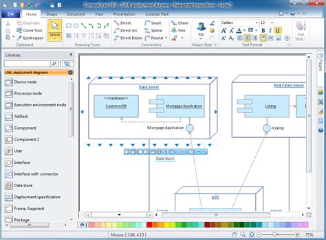 Uml Deployment Diagram Design Of The Diagrams Business Graphics