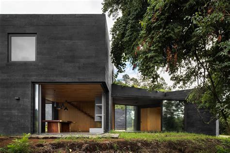 Black Concrete Home Is Made Up Of Nine Separate Buildings Concrete