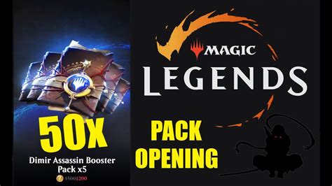 Magic Legends Opening 50 Dimir Booster Packs Dimir Assassin Youtube