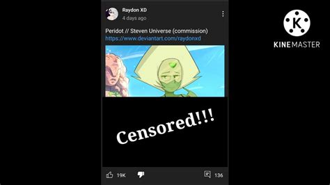 Calling Out Raydon Xd For Making Inappropriate Fan Art Out Of Peridot