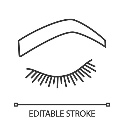 Steep Arched Eyebrow Shape Linear Icon Thin Line Illustration Soft