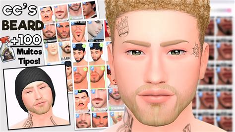 CC S BEARD Barbas Maxis Match Itens The Sims Custom Content NISyms YouTube