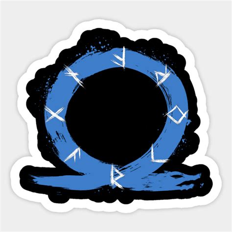 Blue Omega Symbol God Of War Sticker Teepublic