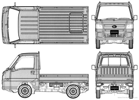 Subaru Sambar Tc Super Charger Truck Subaru Drawings