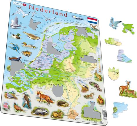 K Netherlands Physical Map Maps Of Countries Puzzles Larsen Puzzles