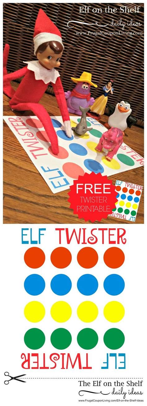 Elf On The Shelf Ideas Elf Twister Printable Elf Fun Elf Antics