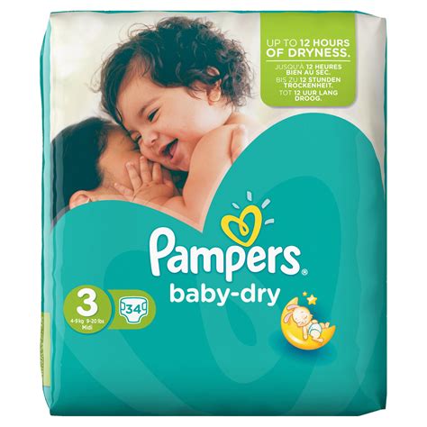 Pampers Baby Dry Size 3 Midi Mid Pack 34 Nappies Baby And Toddler