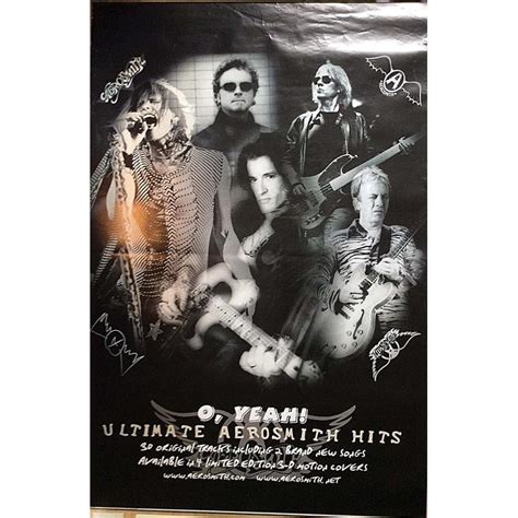 Aerosmith O Yeah Ultimate Hits Used Original Promo Poster Year 2002