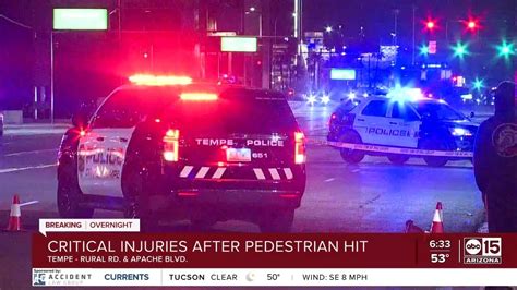 Pedestrian Hit Injured By Car In Tempe Youtube