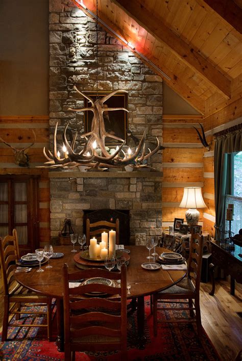 Fairview Log Cabin Rustic Dining Room Nashville By Leland