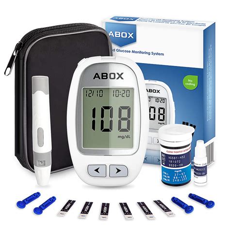 ABOX Blood Glucose Monitor Diabetes Testing Kit Glucose Meter Kit With