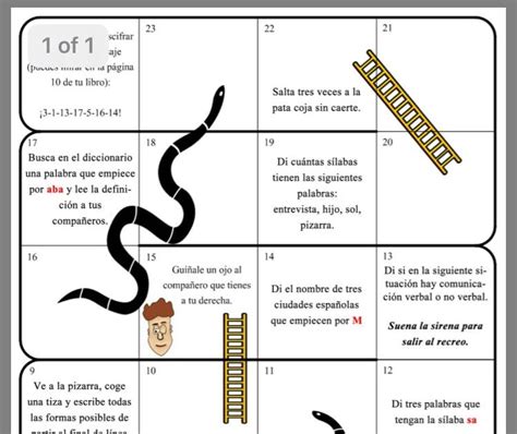Resuelve la multiplicación de la casilla en la que te encuentras. Reglas De Serpientes Y Escaleras : serpientes y escaleras ...