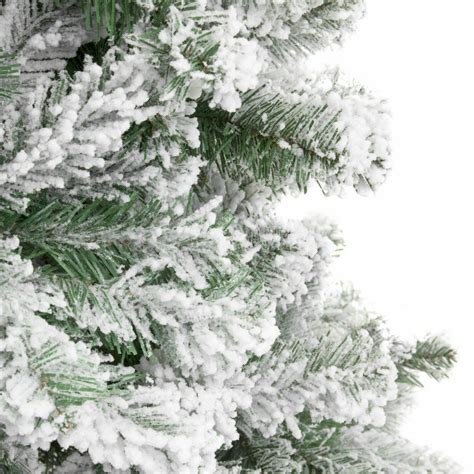 Top Quality 6ft Snow Flocked Hinged Artificial Christmas Pine Tree Bcp