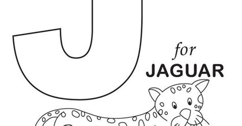 Jaguar Alphabet Coloring Page Preschool Crafts Pinterest
