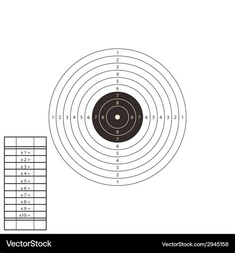 Shooting Range Target Template Royalty Free Vector Image
