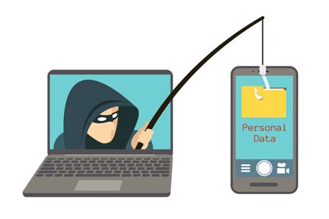 Phishing Scam Hacker Attack On Smartphone Vector Illustration By