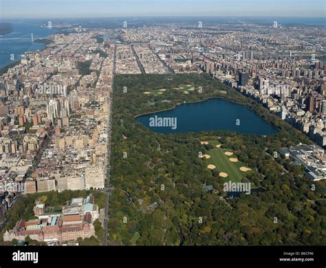 Aerial View Above Central Park New York City Stock Photo Alamy