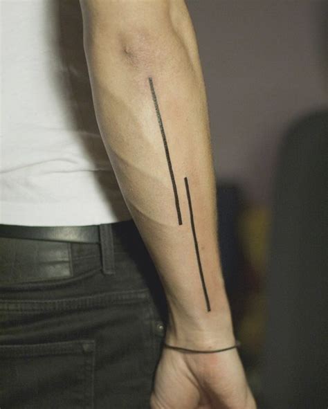 80 Line Tattoos To Wear Symbolically Simple Arm Tattoos