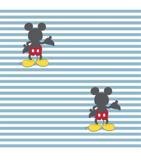 Disney Mickey Mouse Cotton Knit Fabric Shadow Stripe Joann