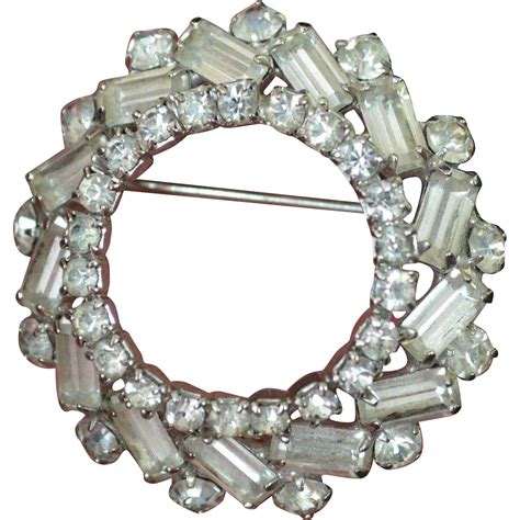 Tiered Faux Diamond CIRCLE Brooch Pin | Faux diamonds ...